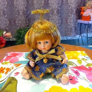 Play town 1984  Porcelain angel toddler doll small adorable